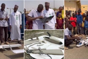 Talented Young Nigerian Boy Builds Planes With Local Items, Flies It in Viral Clip With Cute Abiola