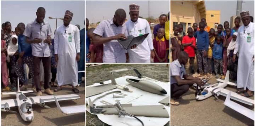 Talented Young Nigerian Boy Builds Planes With Local Items, Flies It in Viral Clip With Cute Abiola