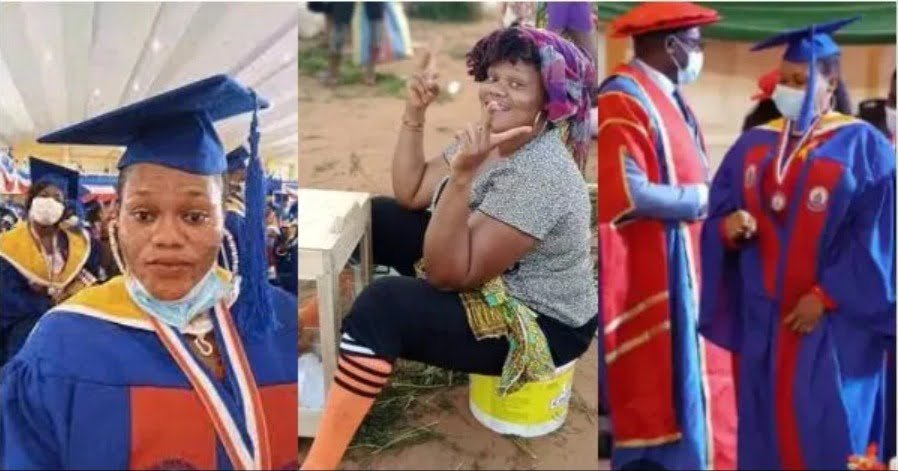 Determined single mum graduates with first-class after hawking puff-puff to fund education